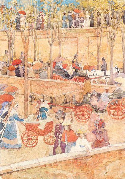 Maurice Prendergast Afternoon. Pincian Hill France oil painting art